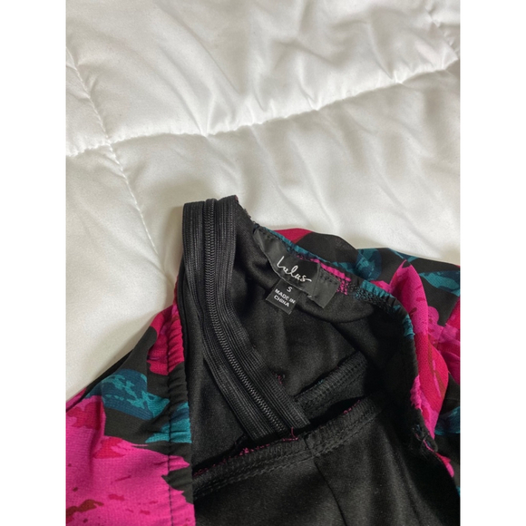 Lulus Fiercely Flowery Black Floral Ruched Halter Dress Small - Picture 8 of 8